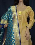 Banarsi Silk Bridal Gold Zari Detail Dupatta Chunari Shawl